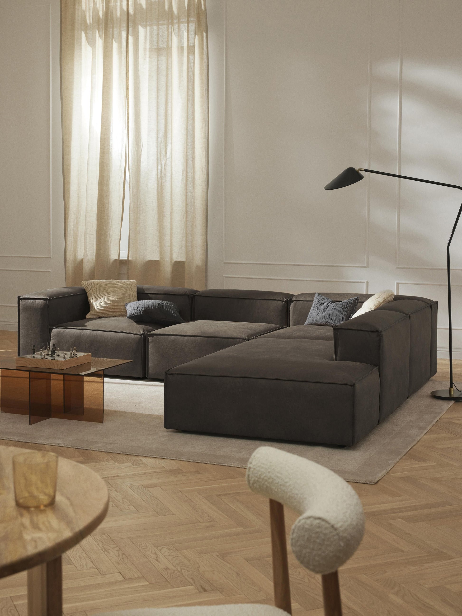 Lenoble Ottoman Module in Leather