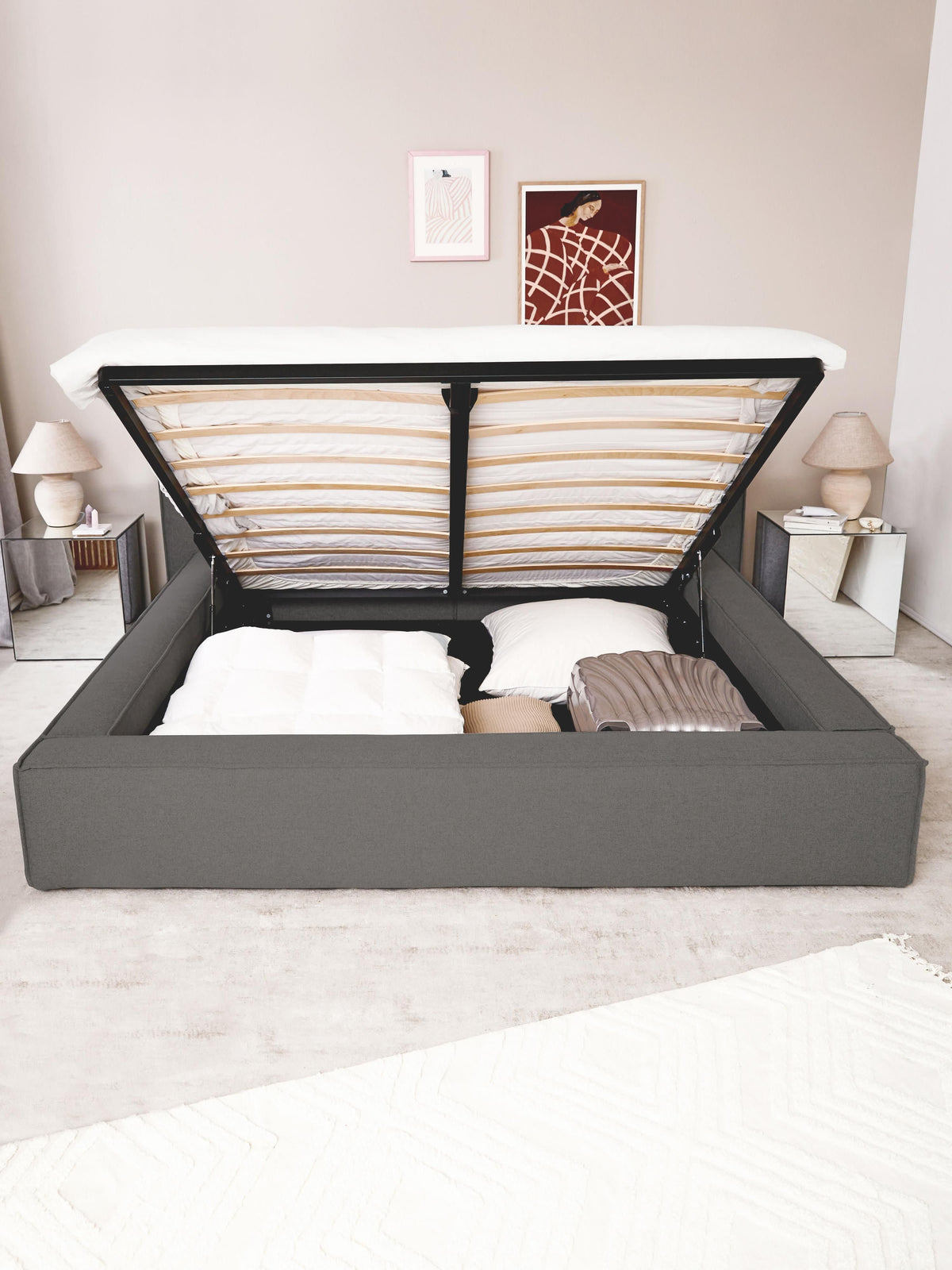 Lenoble Storage Bed, Upholstered