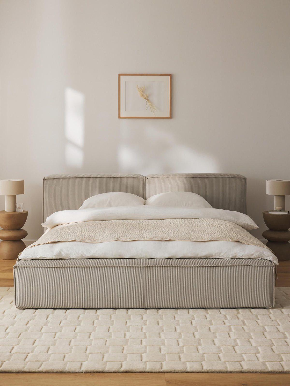 Lenoble Upholstered Bed with Storage, Corduroy