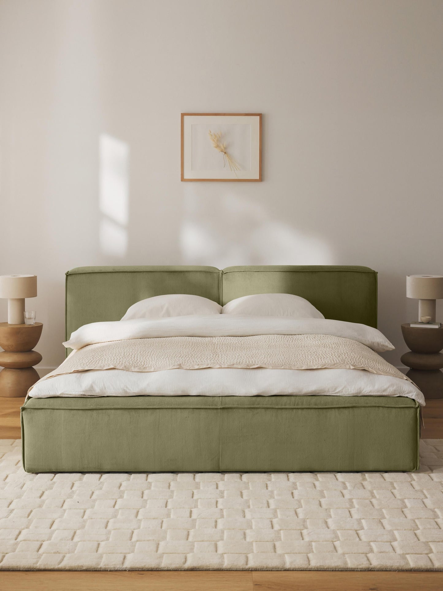 Lenoble Upholstered Bed with Storage, Corduroy