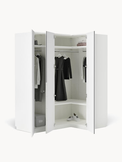 Lenveno Modular Corner Wardrobe, 165 cm Wide, in Various Sizes