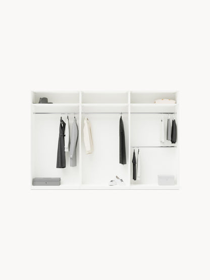 Lenveno Modular Hinged-Door Wardrobe, 300 cm Wide, in Various Sizes