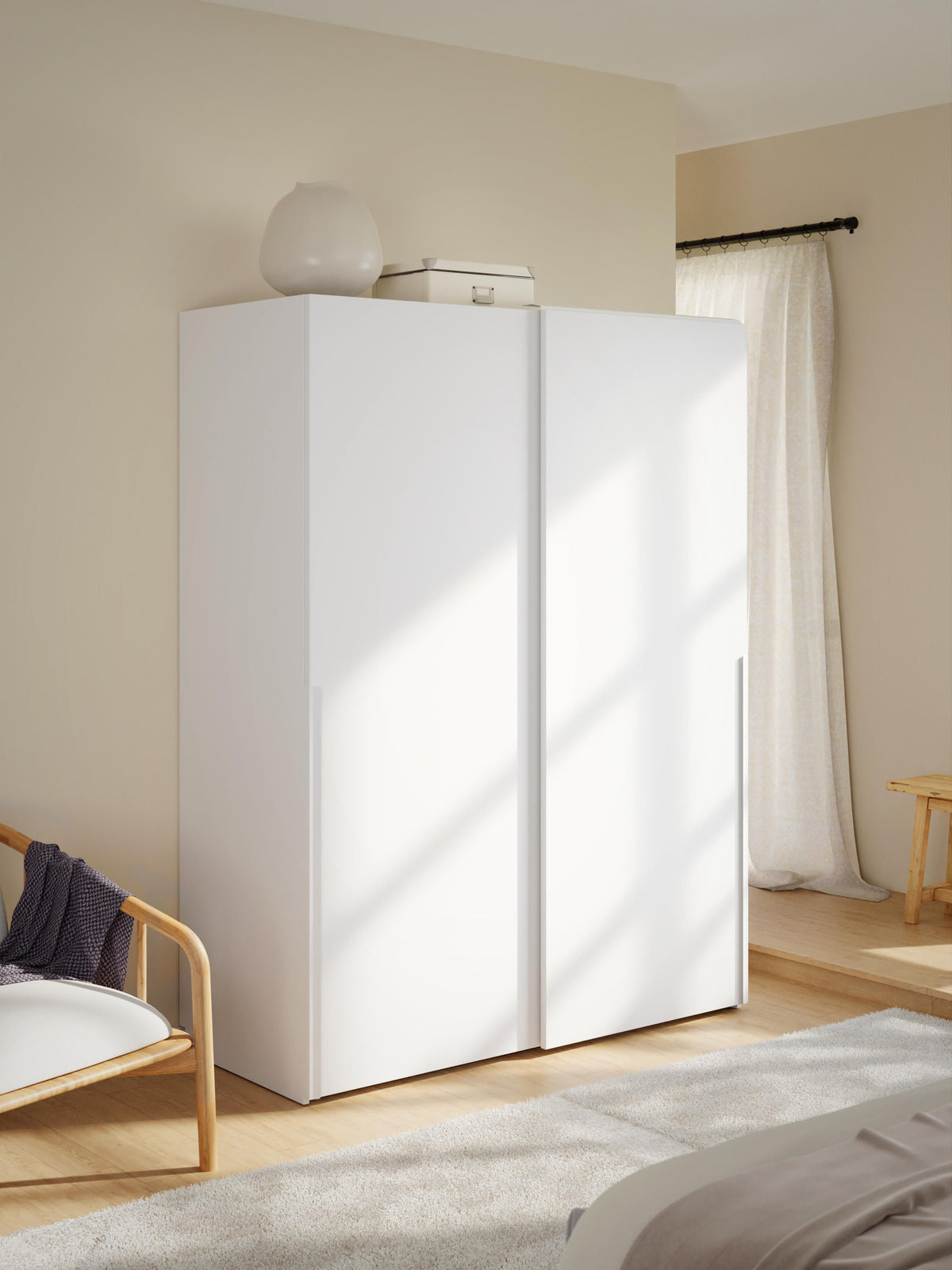 Lenveno Modular Sliding-Door Wardrobe, 150 cm Wide, in Various Sizes