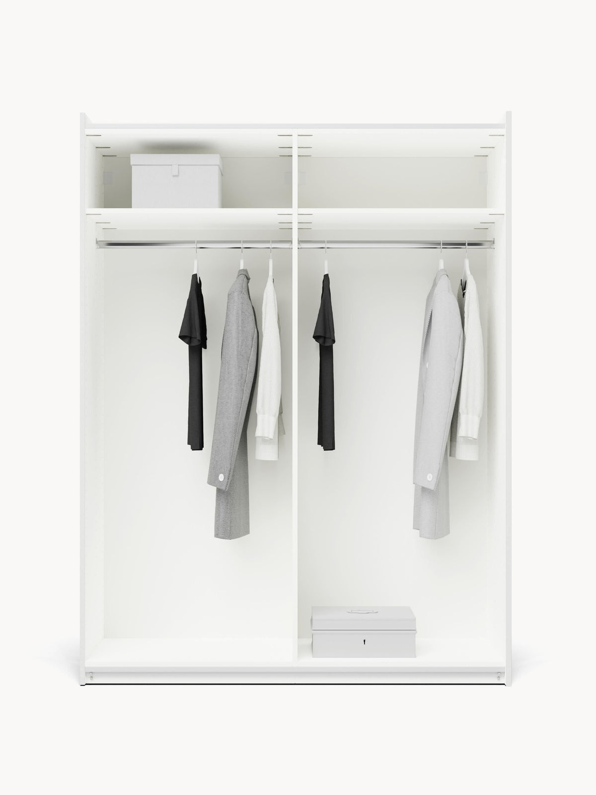 Lenveno Modular Sliding-Door Wardrobe, 150 cm Wide, in Various Sizes