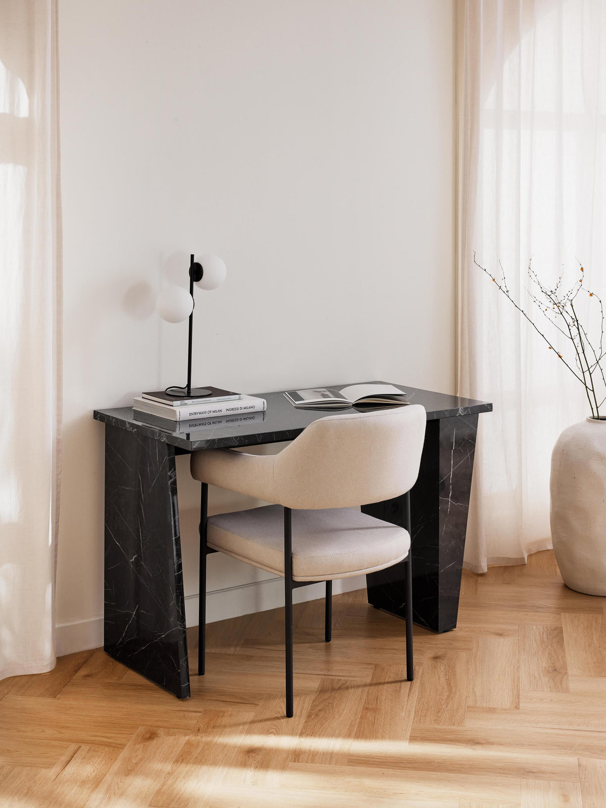 Liaquil Marble-Look Desk