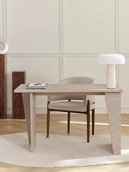 Liaquil Travertine-Look Desk