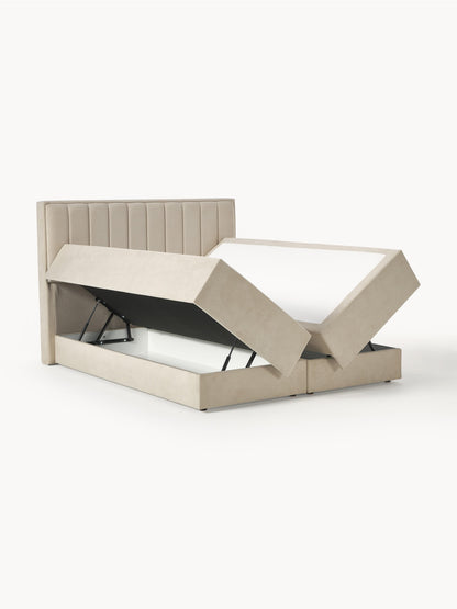 Livmeno Box Spring Bed with Storage