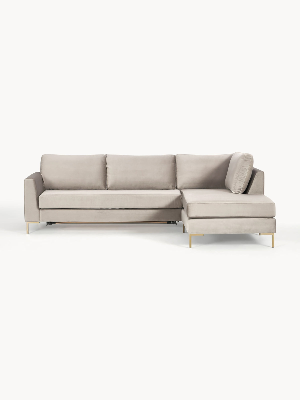 Lunisto Sofa Bed in Velvet with Mattress, 3-Seater