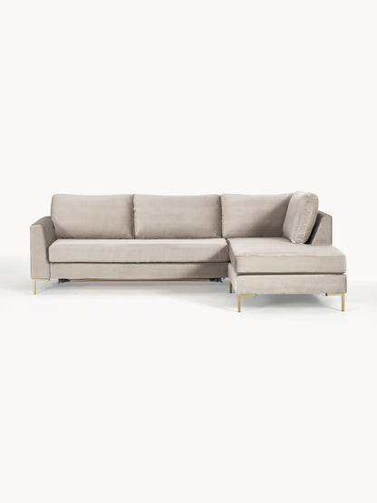 Lunisto Sofa Bed in Velvet with Mattress, 3-Seater
