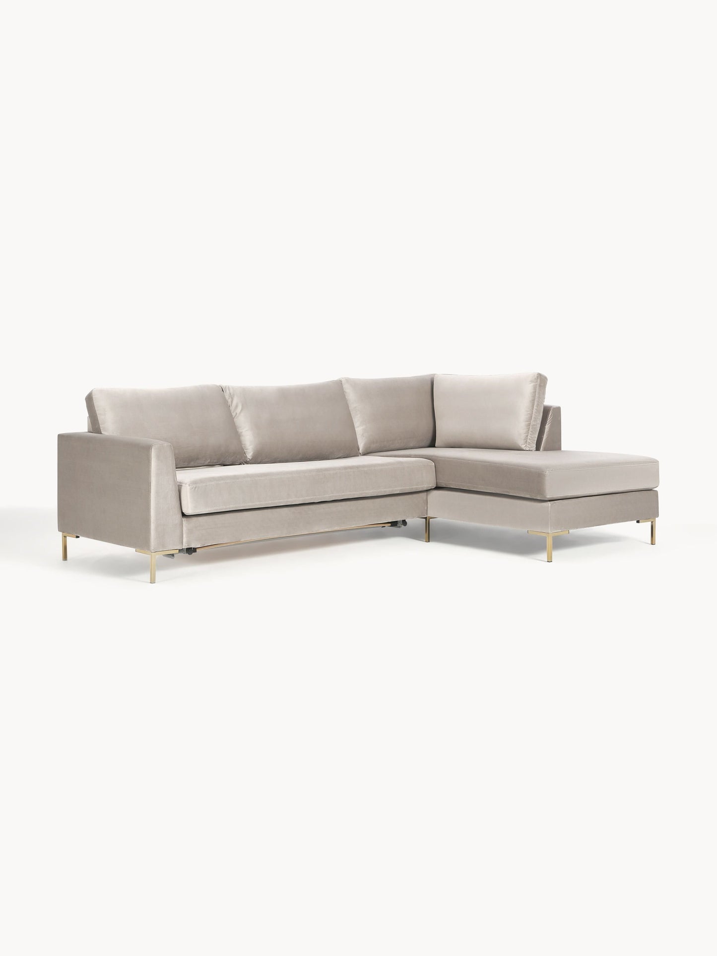 Lunisto Sofa Bed in Velvet with Mattress, 3-Seater