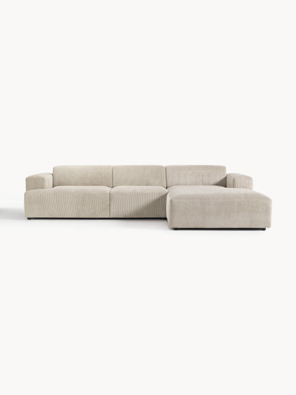 Melvinta Corner Sofa (4-Seater) in Corduroy