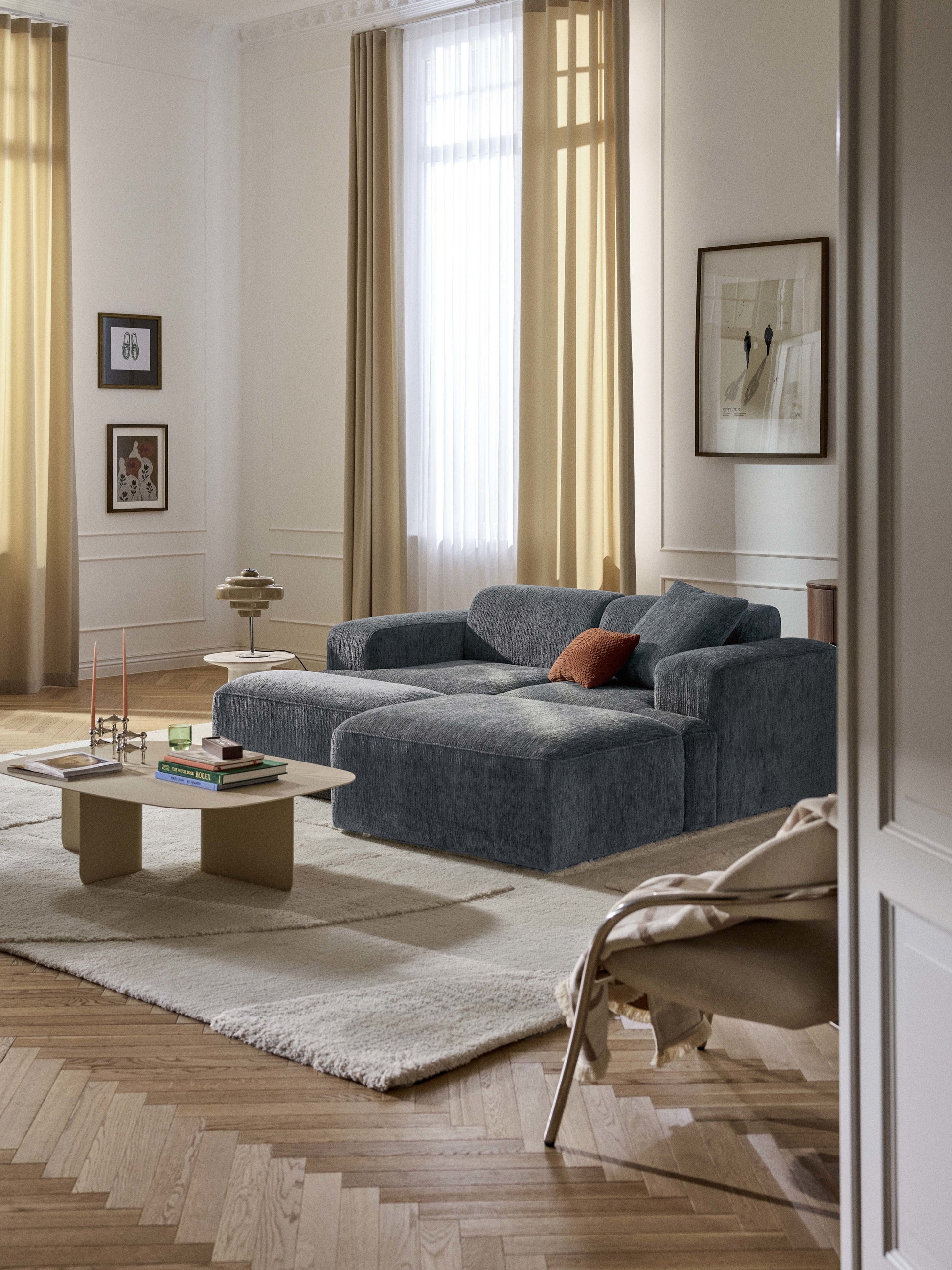 Melvinta Ottoman, W 99 x D 72 cm