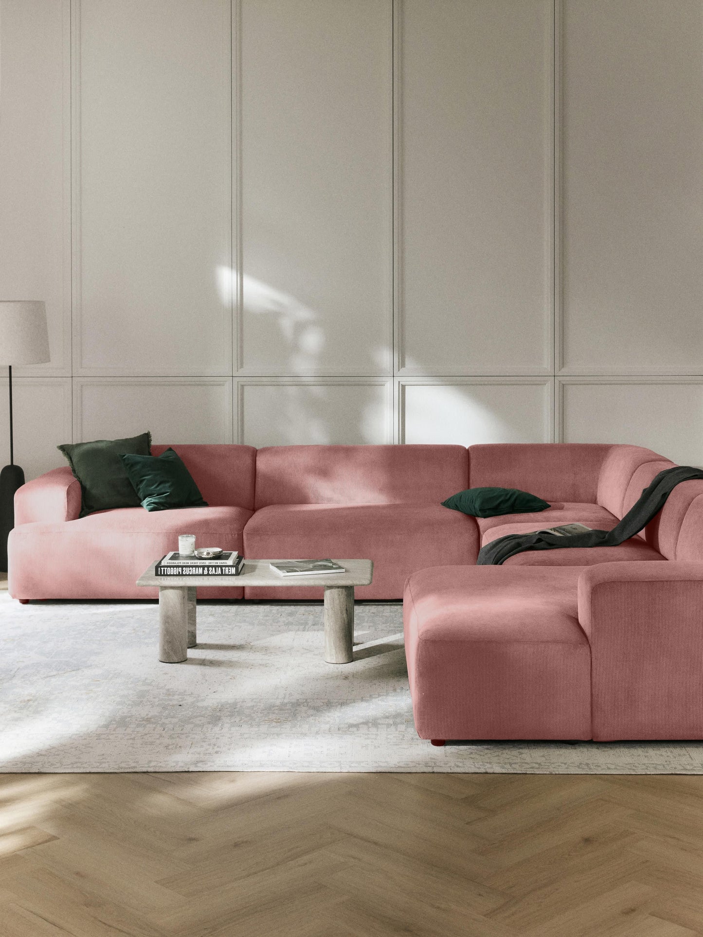 Melvinta XL Corner Sofa in Corduroy