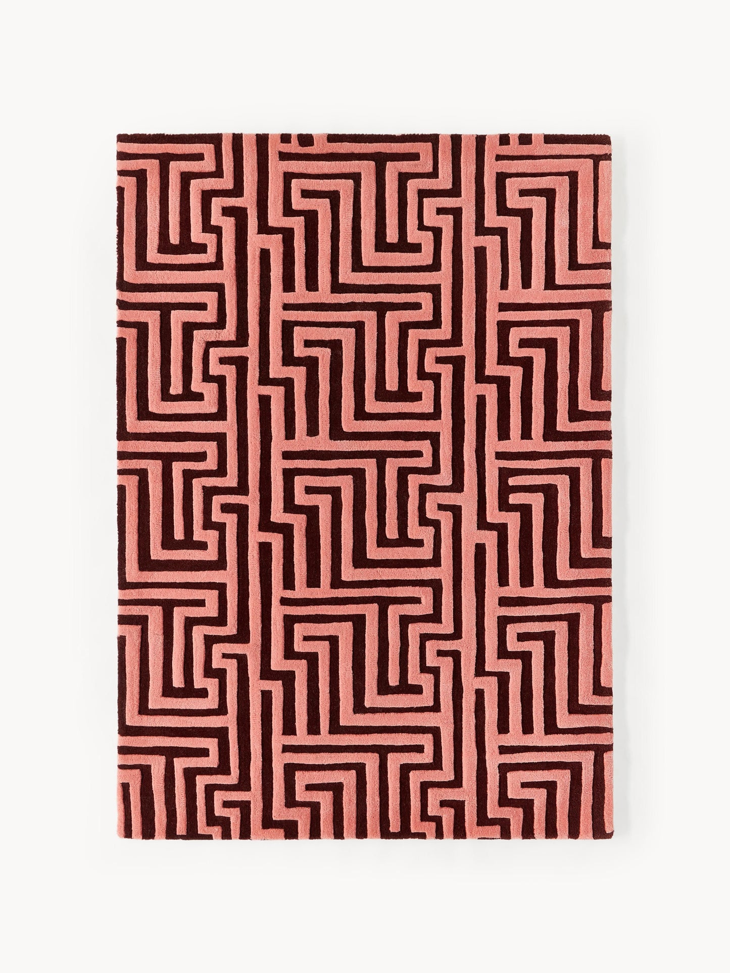 Montvern Hand-Tufted Wool Rug with Raised High-Low Texture
