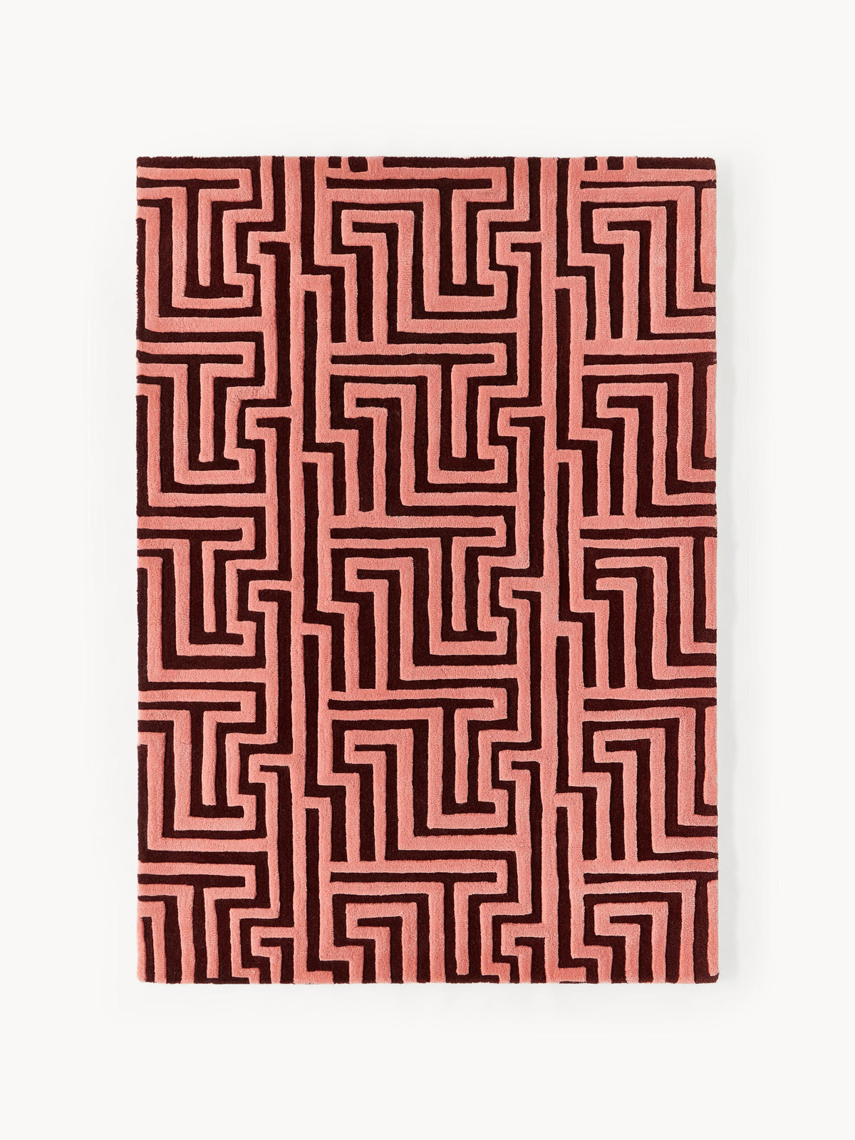 Montvern Hand-Tufted Wool Rug with Raised High-Low Texture
