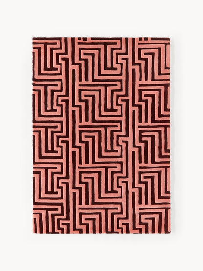 Montvern Hand-Tufted Wool Rug with Raised High-Low Texture