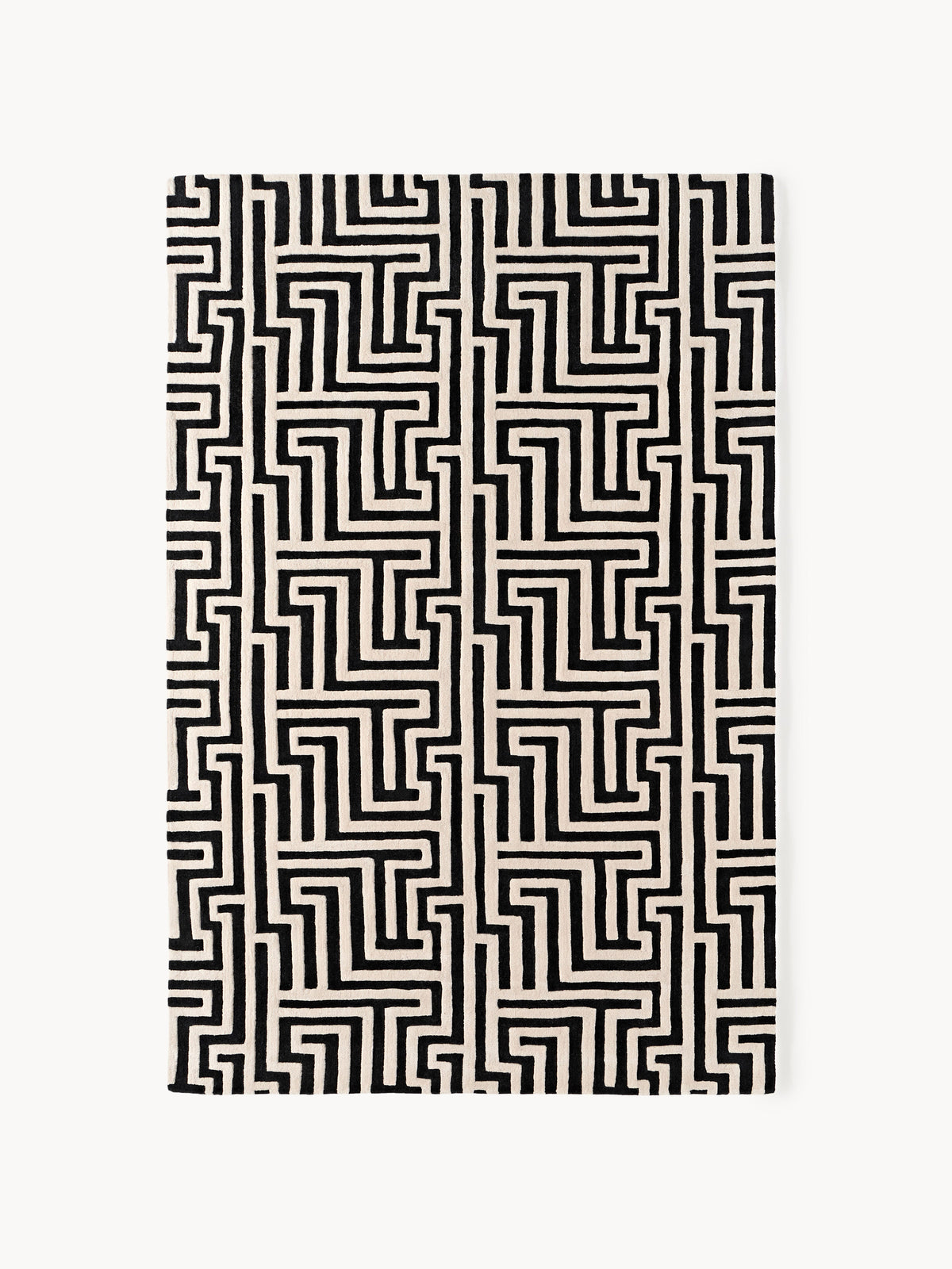 Montvern Hand-Tufted Wool Rug with Raised High-Low Texture