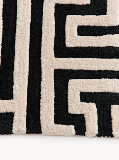 Montvern Hand-Tufted Wool Rug with Raised High-Low Texture