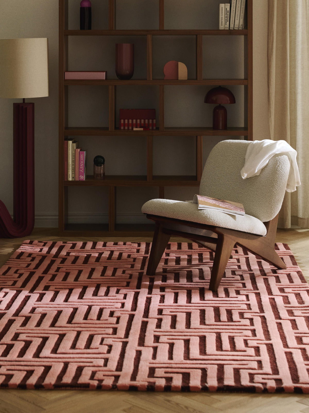 Montvern Hand-Tufted Wool Rug with Raised High-Low Texture