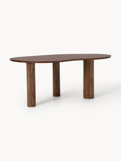 Narveno Oak Dining Table with Organic Shape, in Various Sizes