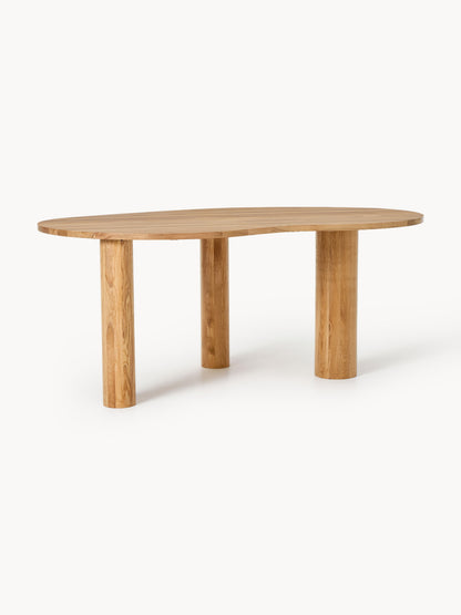 Narveno Oak Dining Table with Organic Shape, in Various Sizes
