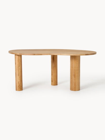 Narveno Oak Dining Table with Organic Shape, in Various Sizes