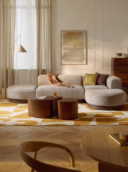 Natvern Modular Teddy Bouclé Corner Sofa