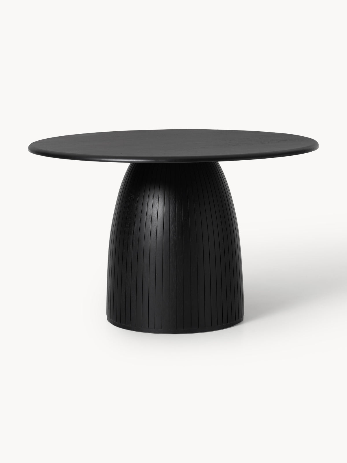 Nelquil Round Dining Table with Fluted Texture, in Various Sizes
