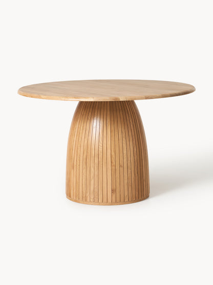 Nelquil Round Dining Table with Fluted Texture, in Various Sizes