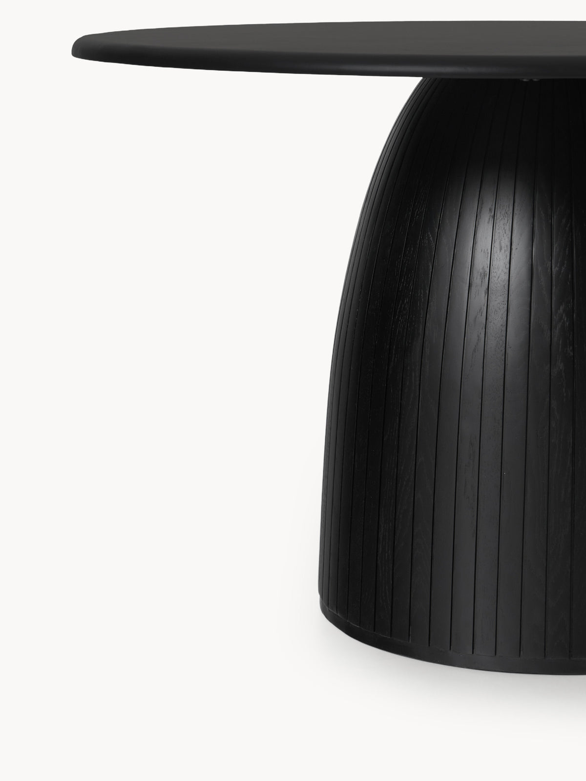 Nelquil Round Dining Table with Fluted Texture, in Various Sizes