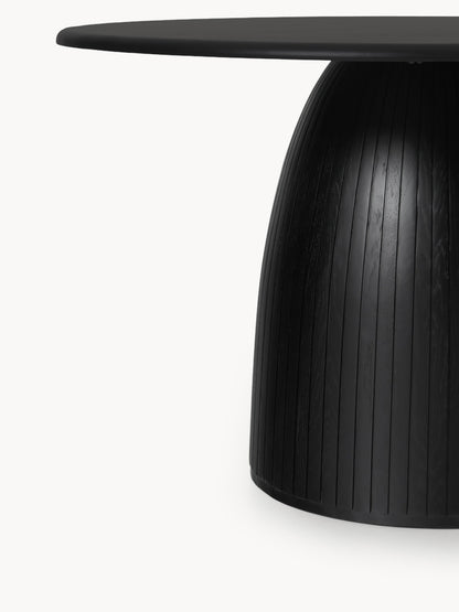 Nelquil Round Dining Table with Fluted Texture, in Various Sizes