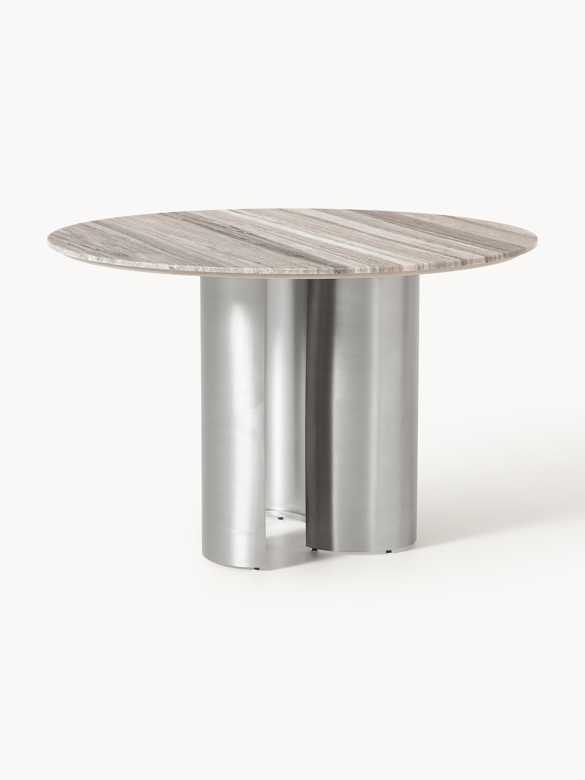 Noveno Round Dining Table with Marble Tabletop, Ø 120 cm