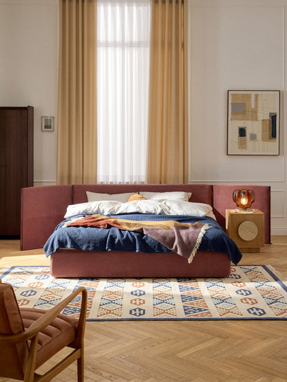 Otseld Upholstered Bed with Folding Headboard