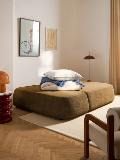 Paoilo Teddy Bouclé Sofa Bed with Storage