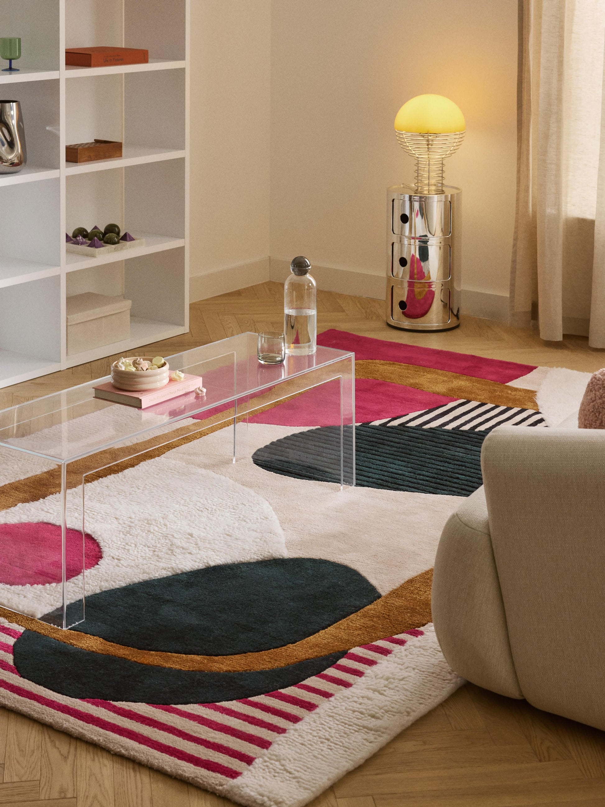 Rosilo Wool Rug with High-Low Texture, Hand-Tufted
