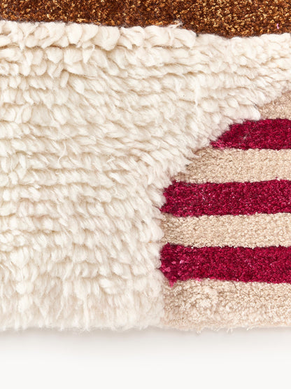 Rosilo Wool Rug with High-Low Texture, Hand-Tufted
