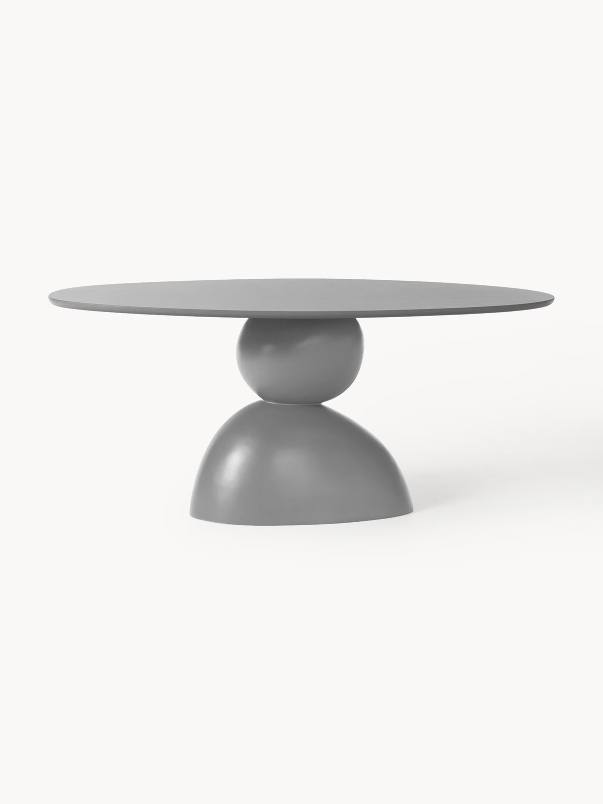 Sahilo Oval Dining Table with Organic Design, 180 x 90 cm