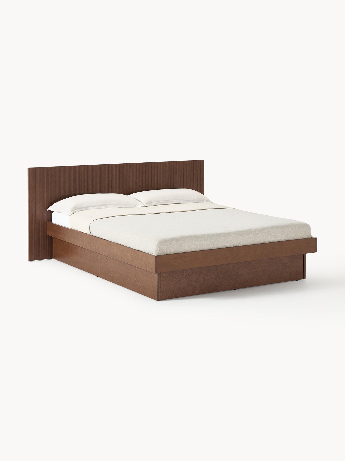 Satorno Wooden Bed with Headboard and Drawers