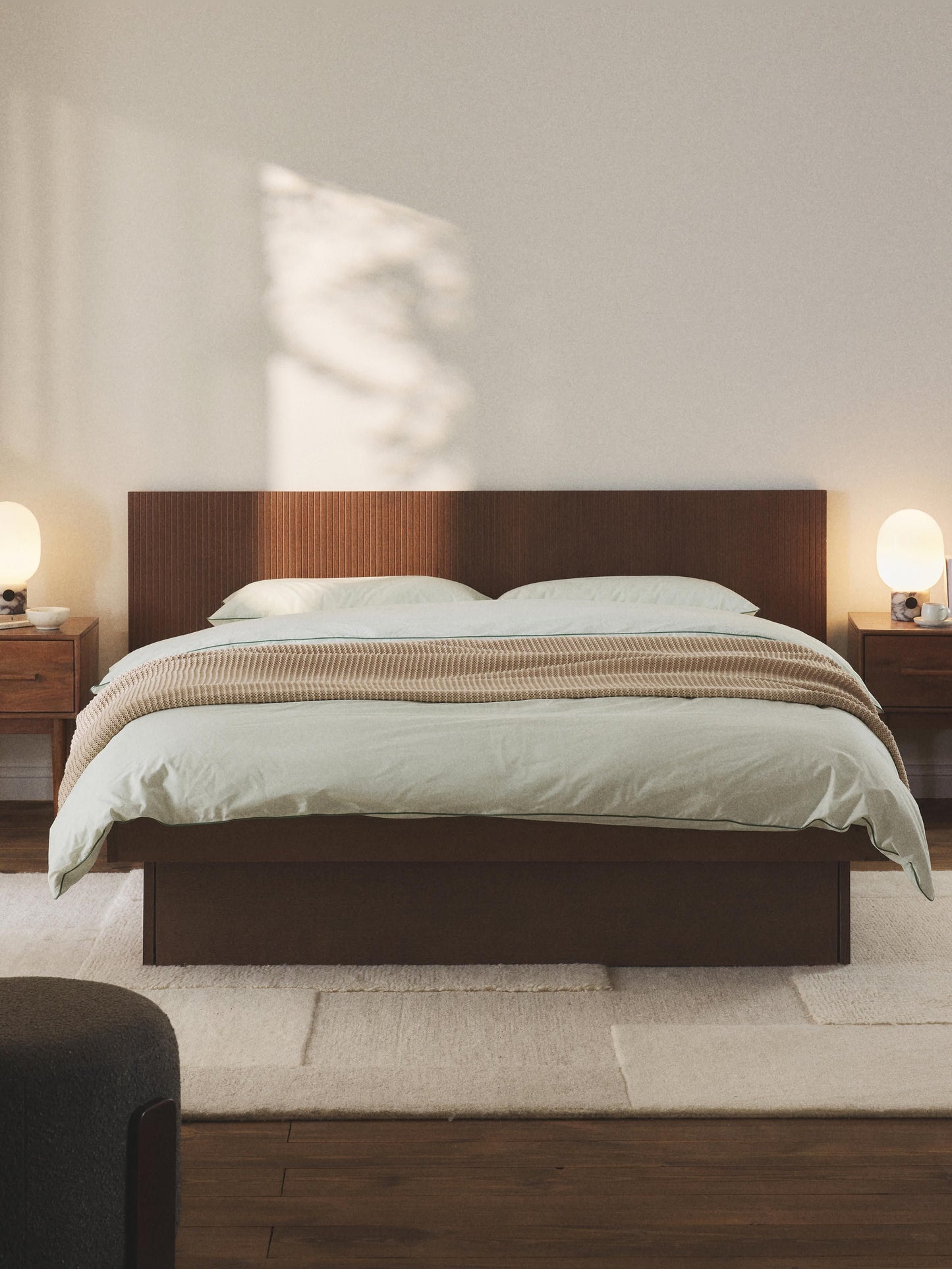 Satorno Wooden Bed with Headboard and Drawers