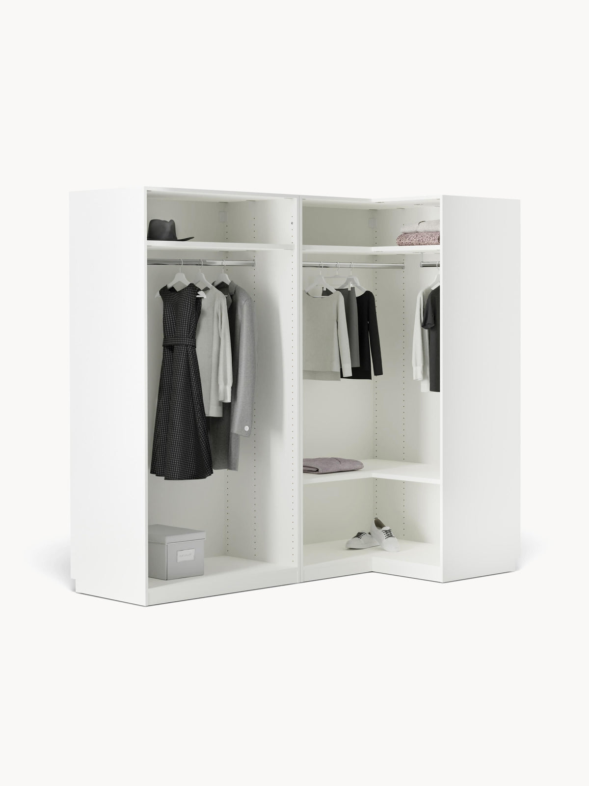 Simalba Modular Corner Wardrobe, 215 cm Wide, in Various Sizes
