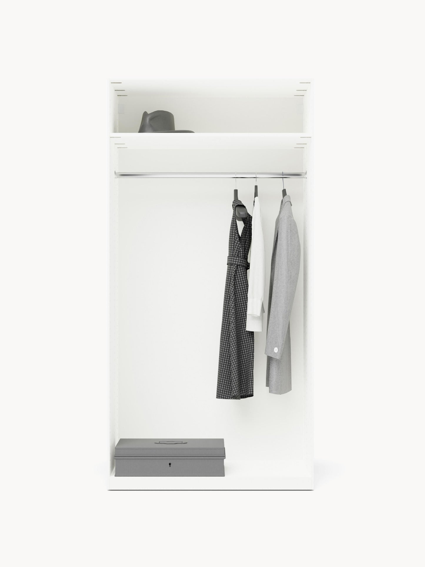 Simalba Modular Hinged-Door Wardrobe, 100 cm Wide, in Various Sizes