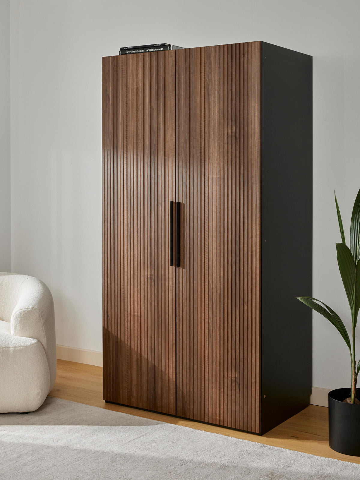 Simalba Modular Hinged-Door Wardrobe, 100 cm Wide, in Various Sizes