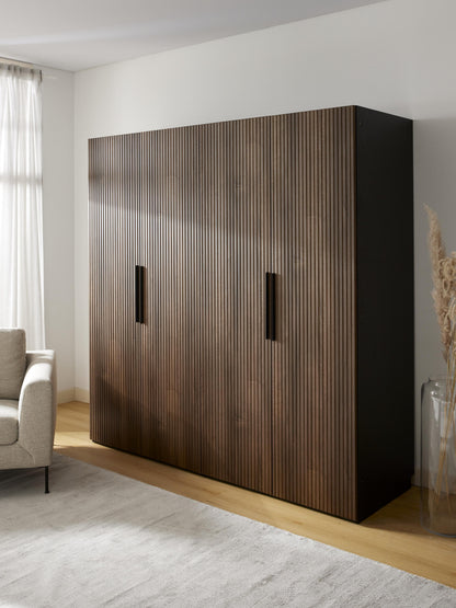 Simalba Modular Hinged-Door Wardrobe, 200 cm Wide, in Various Sizes
