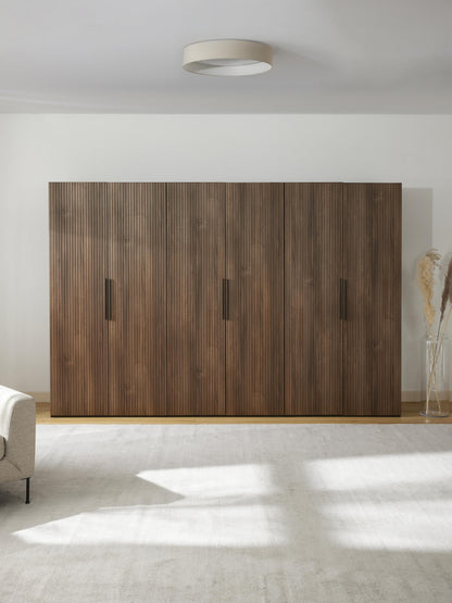 Simalba Modular Hinged-Door Wardrobe, 300 cm Wide, in Various Sizes