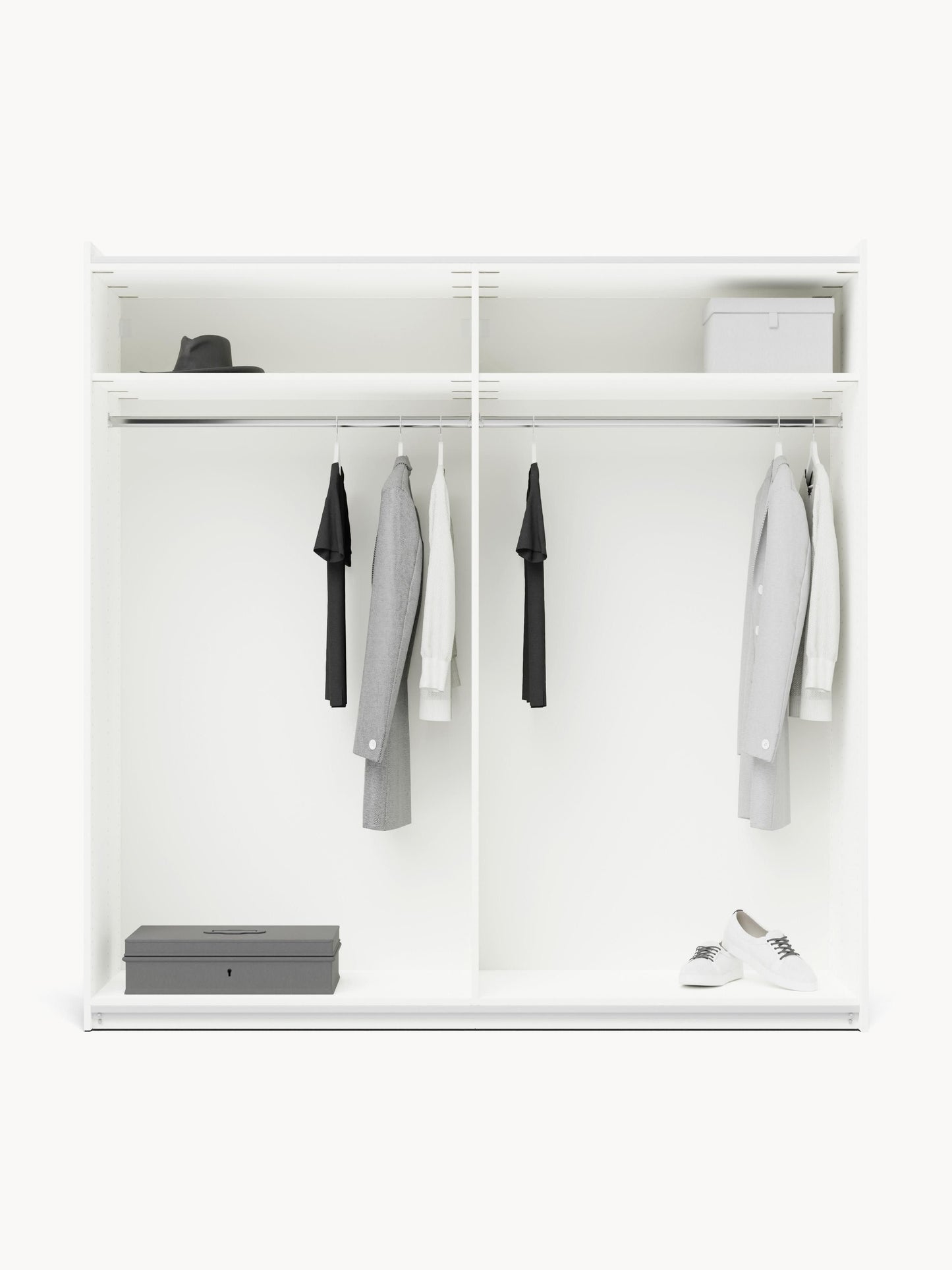 Simalba Modular Sliding-Door Wardrobe, 200 cm Wide, in Various Sizes