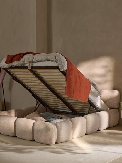 Taylisa Bouclé Upholstered Bed with Storage