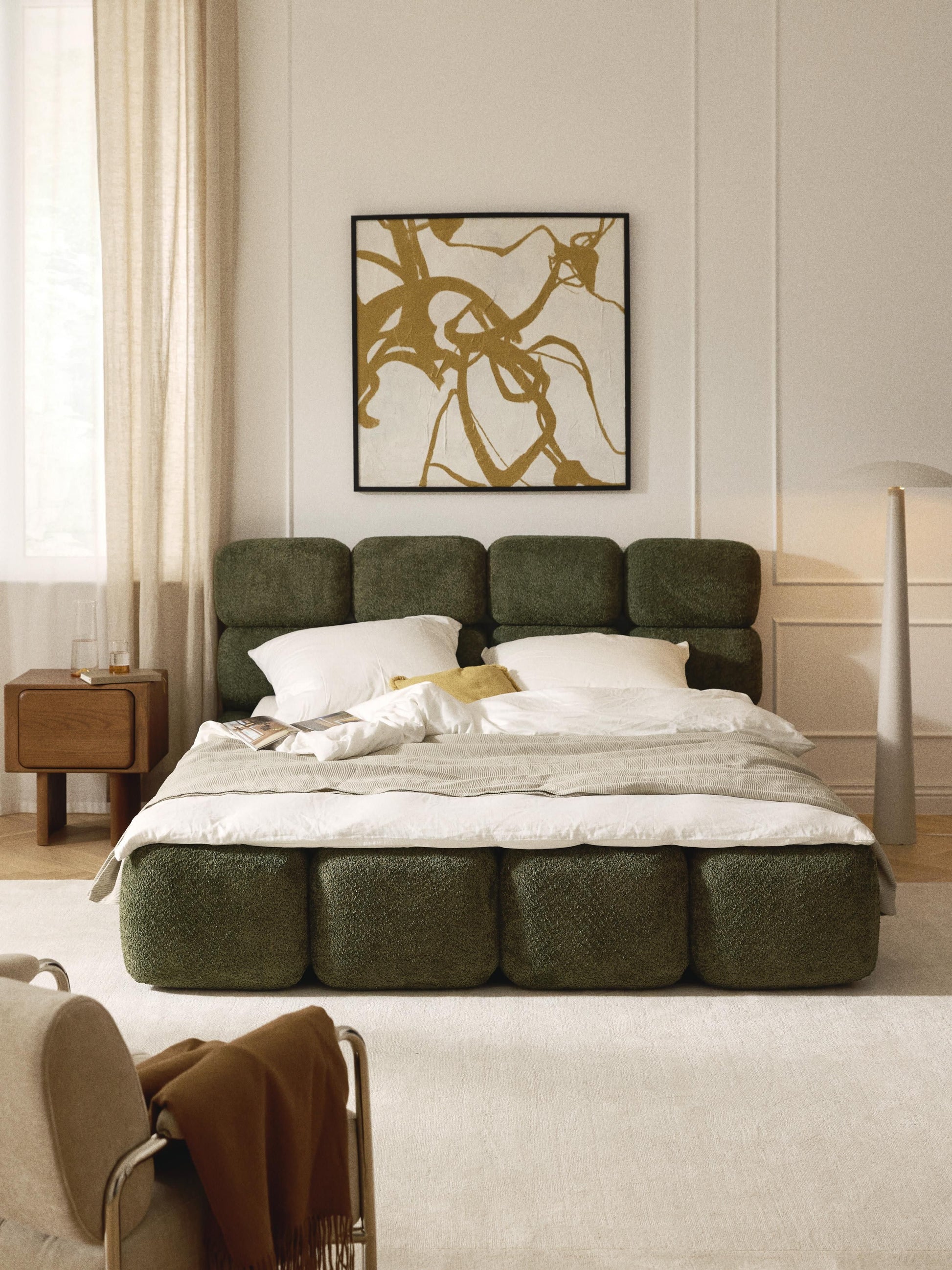 Taylisa Teddy Bouclé Upholstered Bed