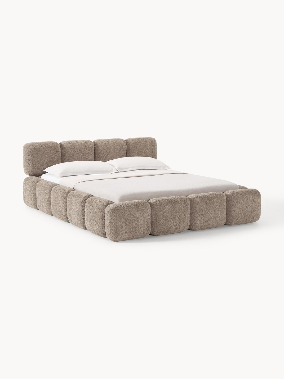 Taylisa Teddy Bouclé Upholstered Bed with Storage