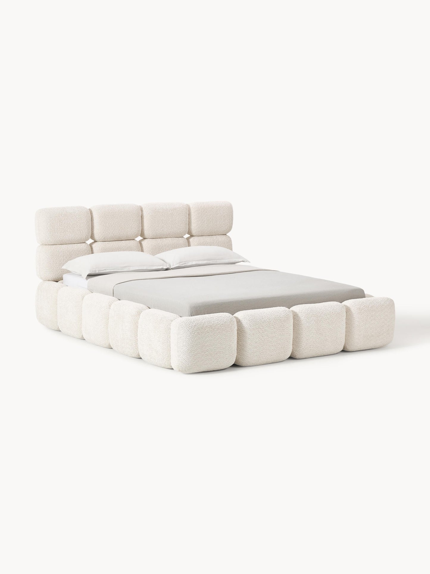 Taylisa Teddy Bouclé Upholstered Bed with Storage
