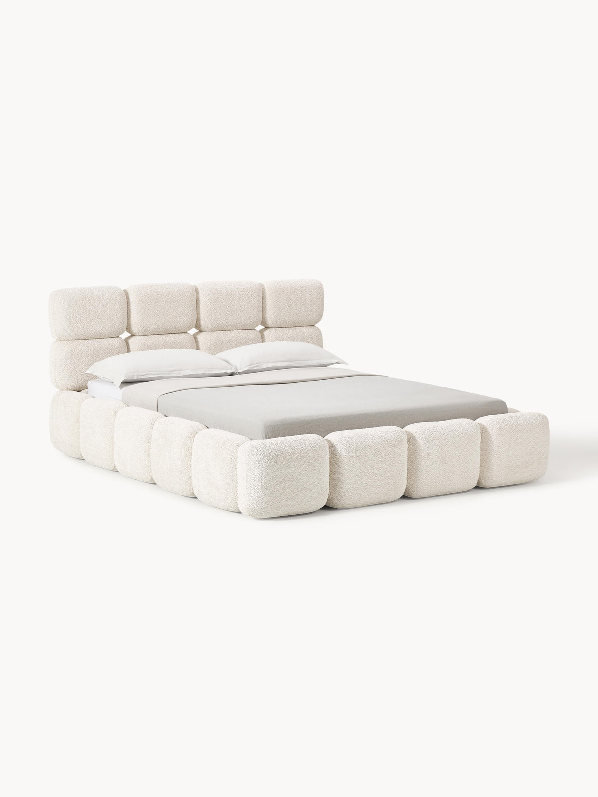 Taylisa Teddy Bouclé Upholstered Bed with Storage